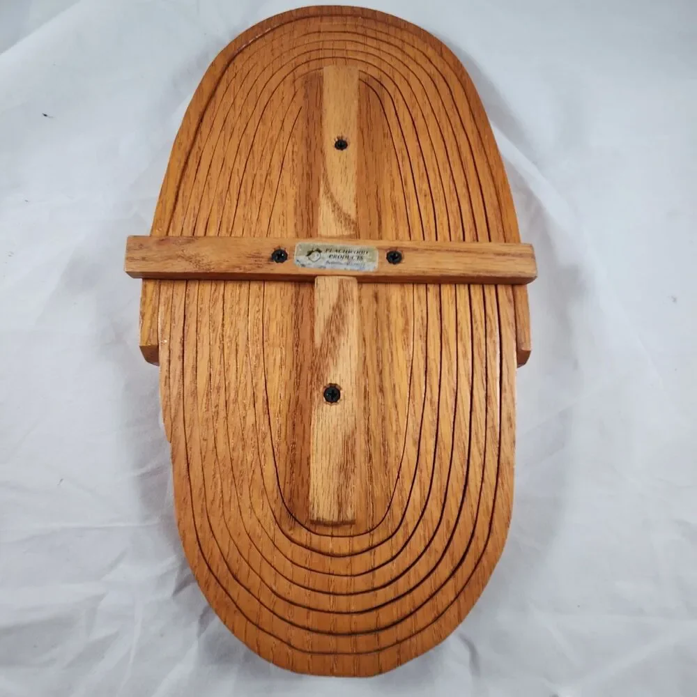 Handmade Collapsible Wooden Basket Peachwood Products Bellville OH 13